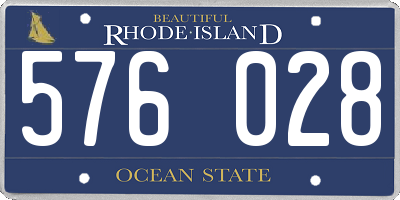 RI license plate 576028