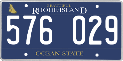 RI license plate 576029