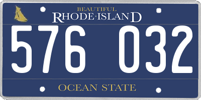 RI license plate 576032