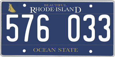 RI license plate 576033