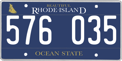 RI license plate 576035