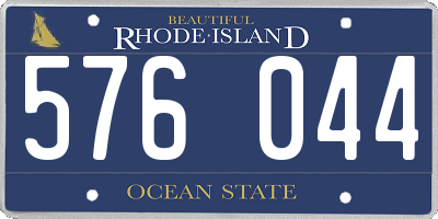 RI license plate 576044