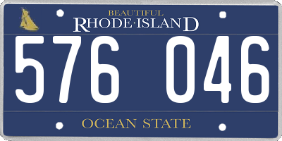 RI license plate 576046