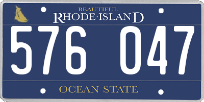 RI license plate 576047