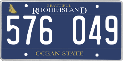 RI license plate 576049