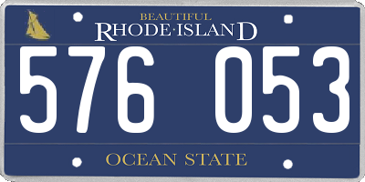 RI license plate 576053