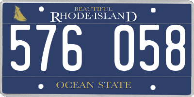 RI license plate 576058