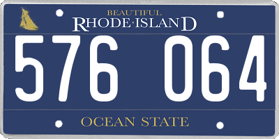 RI license plate 576064