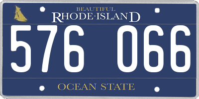 RI license plate 576066