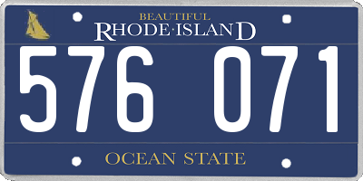 RI license plate 576071