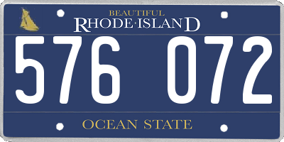 RI license plate 576072