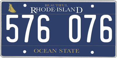 RI license plate 576076
