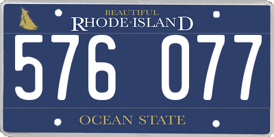 RI license plate 576077
