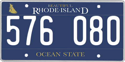 RI license plate 576080