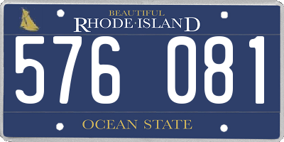 RI license plate 576081