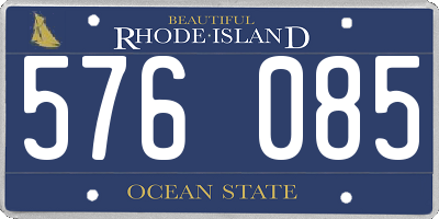 RI license plate 576085