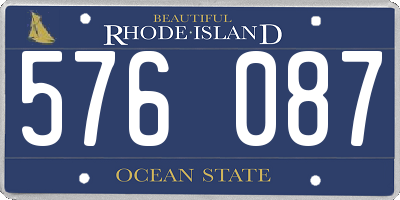 RI license plate 576087