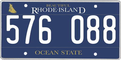 RI license plate 576088