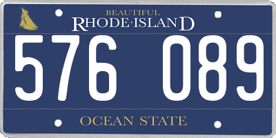 RI license plate 576089