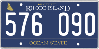 RI license plate 576090