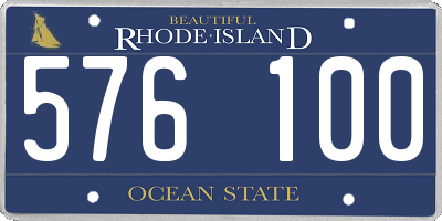 RI license plate 576100