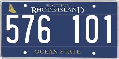 RI license plate 576101