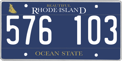 RI license plate 576103