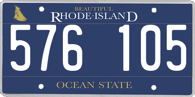 RI license plate 576105