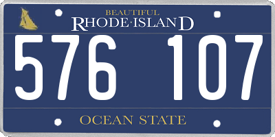 RI license plate 576107