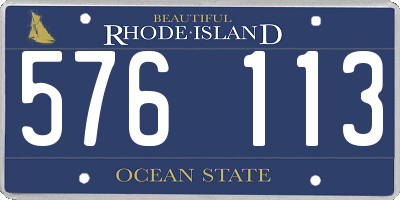RI license plate 576113