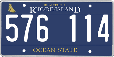 RI license plate 576114