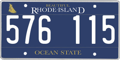 RI license plate 576115
