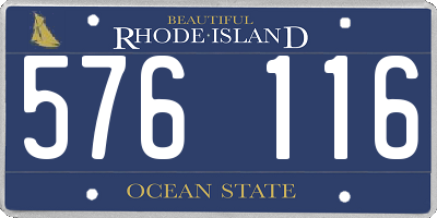 RI license plate 576116