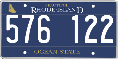 RI license plate 576122