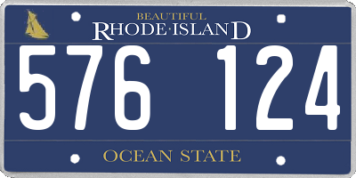 RI license plate 576124