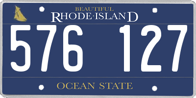 RI license plate 576127