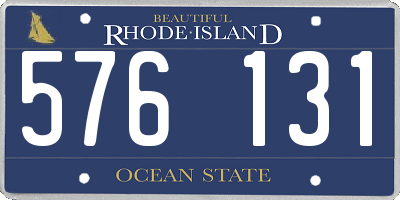 RI license plate 576131