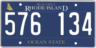 RI license plate 576134