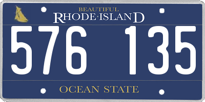 RI license plate 576135