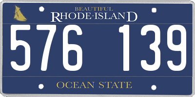 RI license plate 576139