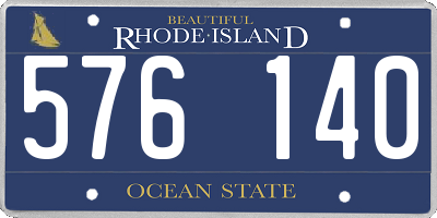 RI license plate 576140