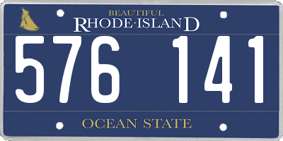RI license plate 576141