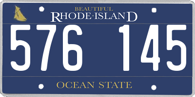 RI license plate 576145
