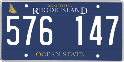 RI license plate 576147