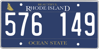 RI license plate 576149