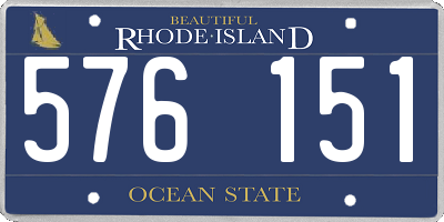 RI license plate 576151