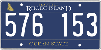 RI license plate 576153