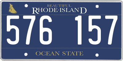 RI license plate 576157