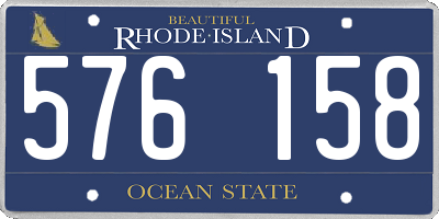 RI license plate 576158