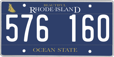 RI license plate 576160